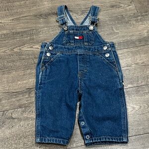 90’s Vintage Tommy Hilfiger Kids Blue Denim Overalls